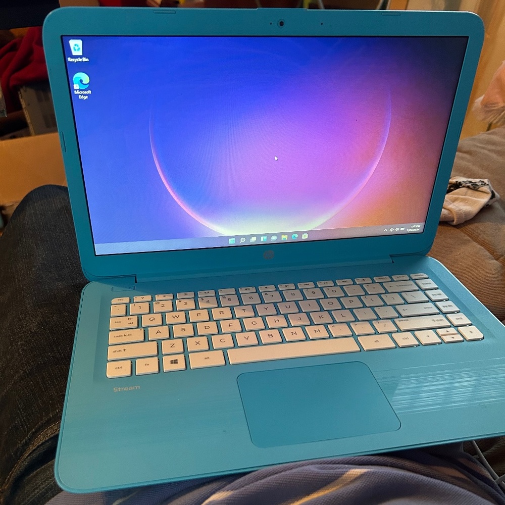 Hp stream 14” 32gb storage and 8gb ram (upgraded)